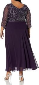 img 1 attached to Kara Womens Sleeve V Neck Beaded Women's Clothing : Dresses