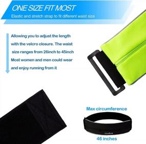 img 2 attached to Running Belt For Women And Men - Waist Pack Phone Holder With Sports Wristband, Fanny Pack Money Pouch Fit All Phones For Running, Hiking, Traveling & Cycling