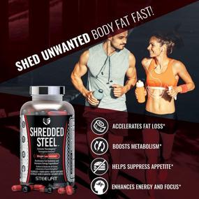 img 1 attached to Extreme Weight Loss Thermogenic Supplement - SteelFit Shredded Steel - Boost Metabolism - Suppress Appetite - Fat Loss With Yohimbine, Teacrine And Paradoxine - 90 Count, 1 Month Supply
