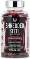 extreme weight loss thermogenic supplement - steelfit shredded steel - boost metabolism - suppress appetite - fat loss with yohimbine, teacrine and paradoxine - 90 count, 1 month supply logo