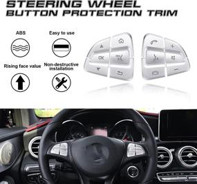 img 2 attached to 🚗 Enhance Your Mercedes' Interior with Xotic Tech Auto Interior 12 x Car Steering Wheel Button Cover Trim Decor Decoration (Silver)