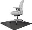 usa-made resilia office chair mat with grippers for low pile carpet - 30" x 48" black logo
