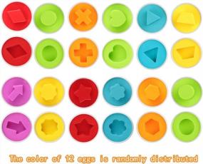 img 3 attached to Colorful And Educational Matching Egg Set For Kids By Aitey - Perfect Toddler Easter Toy For Learning Shapes And Colors - Ideal Gift For Boys And Girls Aged 3 And Up - Includes 12 Eggs!