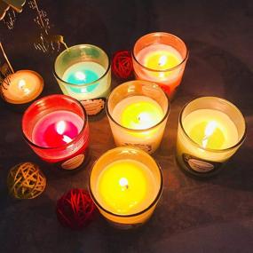 img 2 attached to 12 наборов цветных ароматических свечей в стекле - соевый воск с лавандой, ванилью, жасмином, розой, лимоном и свежими весенними ароматами