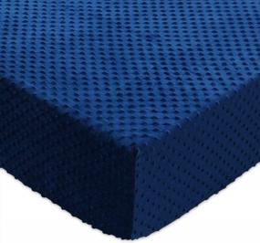 img 3 attached to BlueSnail Super Soft Stretchy Fitted Minky Crib Bed Sheet For Standard Crib And Toddler Mattress (Navy)