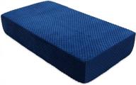 супер мягкая эластичная простыня minky для кроватки bluesnail для стандартной кроватки и матраса для малышей (темно-синий) логотип