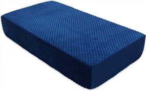 img 4 attached to BlueSnail Super Soft Stretchy Fitted Minky Crib Bed Sheet For Standard Crib And Toddler Mattress (Navy)