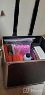 img 1 attached to Professional Makeup Train Case With Rolling Wheels And Folding Trays - 4 In 1 Organizer With Durable Aluminum Frame By OUDMAY review by Jon Joung