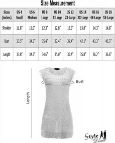 img 1 attached to Women'S Summer Dress: Look Stylish In StyleDome Lace Sleeveless Patchwork Loose Casual!