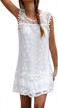 women's summer dress: look stylish in styledome lace sleeveless patchwork loose casual! logo
