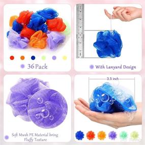 img 3 attached to Assorted Loofahs Exfoliating Colorful Scrubber
