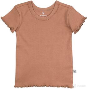 img 4 attached to 👶 HonestBaby Short Sleeve Organic Cotton Rib T-Shirt for Babies