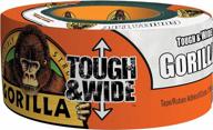 strong & wide white gorilla duct tape, 2.88" x 25 yd, pack of 1 logo