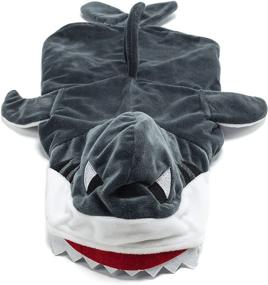 img 1 attached to Mogoko Funny Dog Cat Shark Costumes, Pet Halloween Christmas Cosplay Dress, Adorable Grey Shark Pet Costume, Animal Fleece Hoodie Warm Outfits Clothes (XL Size)