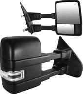 🚗 dedc towing mirrors for ford f150 2004-2006: super duty style, power heated, signal light, puddle lamps - ultimate upgrade for enhanced towing experience logo