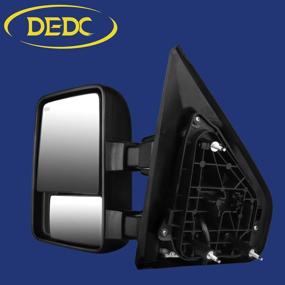 img 1 attached to 🚗 DEDC Towing Mirrors for Ford F150 2004-2006: Super Duty Style, Power Heated, Signal Light, Puddle Lamps - Ultimate Upgrade for Enhanced Towing Experience