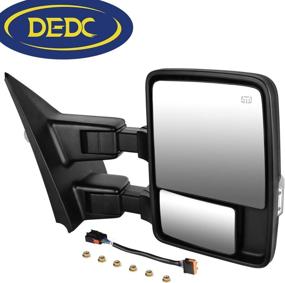 img 3 attached to 🚗 DEDC Towing Mirrors for Ford F150 2004-2006: Super Duty Style, Power Heated, Signal Light, Puddle Lamps - Ultimate Upgrade for Enhanced Towing Experience