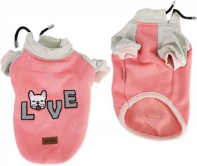 img 4 attached to Cute And Cozy Pink Dog Sweater For Small Dogs - Full Coverage Winter Coat By SussexHome Pets