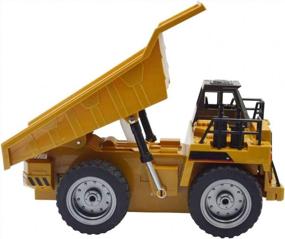 img 1 attached to Blomiky 1:18 6 Channel 2.4G Remote Control Dump Truck With 4-Wheel Drive For Mine Engineering And Construction - RC Toy With Extra 2 Batteries And 1540 Dump Car