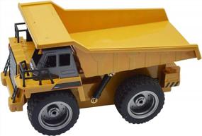img 3 attached to Blomiky 1:18 6 Channel 2.4G Remote Control Dump Truck With 4-Wheel Drive For Mine Engineering And Construction - RC Toy With Extra 2 Batteries And 1540 Dump Car