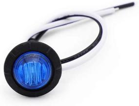 img 2 attached to 🚛 TMH (Pack of 20): Waterproof Blue LED Side Indicator Marker Lights for Trucks, Trailers, and More - 12V DC, Surface Mount 3led