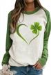 get lucky this st. patrick's day with yming's shamrock sweatshirt for women logo