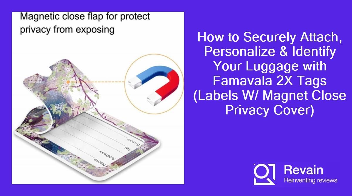 Article How to Securely Attach, Personalize & Identify Your Luggage with Famavala 2X Tags (Labels W/ Magnet Close Privacy…