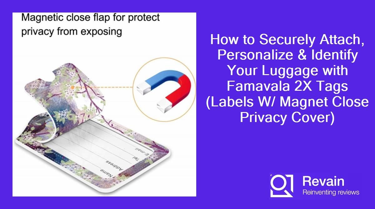 How to Securely Attach, Personalize & Identify Your Luggage with Famavala 2X Tags (Labels W/ Magnet Close Privacy Cover)