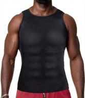 hometa мужская компрессионная рубашка для похудения body shaper vest abs abdomen slim tank top shapewear undershirt логотип