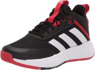 adidas ownthegame basketball black unisex girls' shoes via athletic logo