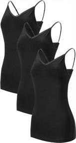 img 4 attached to Femofit Women'S Tank Top 3 Pack: Bamboo Rayon, Cotton Modal & Spaghetti Strap Camisoles S-XL