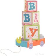 👶 baby shower centerpiece - simplicity paper building blocks, 8'' l x 5'' w x 14.5'' h logo