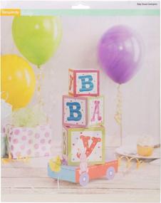 img 2 attached to 👶 Baby Shower Centerpiece - Simplicity Paper Building Blocks, 8'' L x 5'' W x 14.5'' H