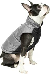 img 4 attached to 🐶 Gooby Wind Parka: Water Resistant Small Dog Jacket Coat Sweater in Gray