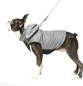 img 2 attached to 🐶 Gooby Wind Parka: Water Resistant Small Dog Jacket Coat Sweater in Gray