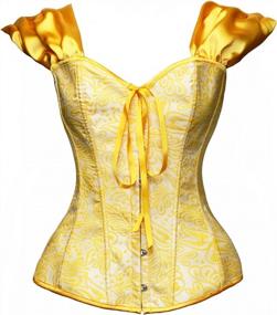 img 4 attached to Women'S Princess Corset Top With Rushed Sleeves By BSLingerie®: Enhance Your Costume Look!