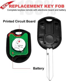 img 2 attached to 🔑 VOFONO Keyless Entry Remote Key Fob Replacement for Fusion, Edge, Escape, Expedition & More - FCC ID: OUC6000022