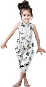 img 1 attached to 🦄 Unicorn Toddler Girls' Jumpsuit Romper with Convenient Pockets - Cute Clothing in Jumpsuits & Rompers Category