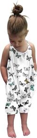 img 2 attached to 🦄 Unicorn Toddler Girls' Jumpsuit Romper with Convenient Pockets - Cute Clothing in Jumpsuits & Rompers Category