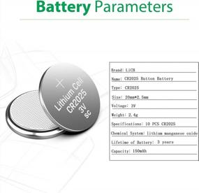 img 3 attached to Long-Lasting Power: LiCB CR2025 3V Lithium Battery (10-Pack)