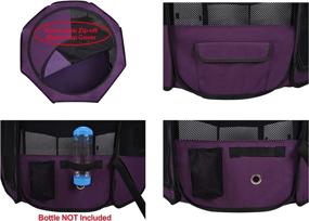 img 2 attached to 🐾 WINiPET 2-Door Folding Soft Pet Playpen: 2-Year Warranty, Carrying Bag & Silicone Bowl - Portable Dog & Cat Playpen for Indoor & Outdoor Fun!