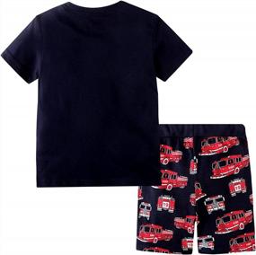 img 3 attached to Cool Boy Summer Style: Jobakids Toddler Short Sets With Cotton T-Shirt And Pants 2-Piece Clothes