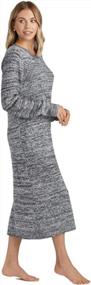 img 3 attached to Comfortable And Chic: Softies Marshmallow Crew Neck Lounger With Convenient Pockets For Women