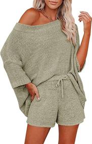 img 4 attached to Ermonn Outfits Jumpsuits Shoulder Sweater Women's Clothing - Lingerie, Sleep & Lounge