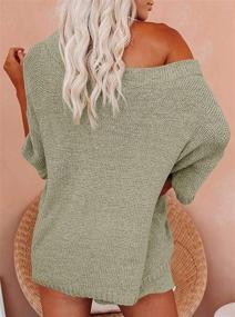 img 2 attached to Ermonn Outfits Jumpsuits Shoulder Sweater Women's Clothing - Lingerie, Sleep & Lounge