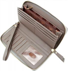 img 3 attached to Women'S GEEAD PU Leather Wallet: Large Capacity Credit Card Holder Clutch Wristlet!