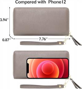 img 1 attached to Women'S GEEAD PU Leather Wallet: Large Capacity Credit Card Holder Clutch Wristlet!