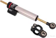 🏍️ jfg racing motorcycle steering stabilizer - universal cnc silver 10-inch adjustable stabilizer for most motorcycles logo