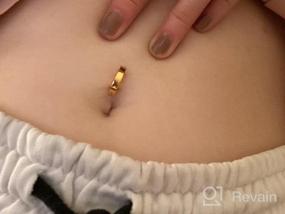img 5 attached to Small Navel Clicker Ring - MODRSA Tiny Belly Button Jewelry Petite Simple Body Piercing For Women.