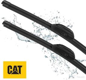 img 3 attached to Caterpillar Clarity Premium Performance All Season Replacement Windshield Wiper Blades for 🚗 Car Truck Van SUV - 20 + 22 Inch (Front Windshield Pair), Black
